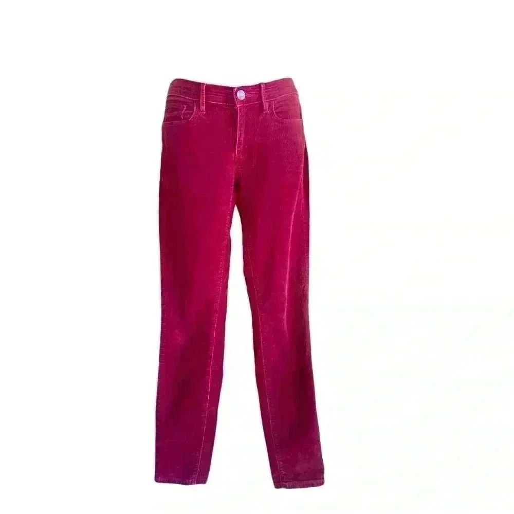 LOFT BURGUNDY CORDUROY MODERN
SKINNY PANTS- SIZE 26/2 (INSEAM 29.5") preloved